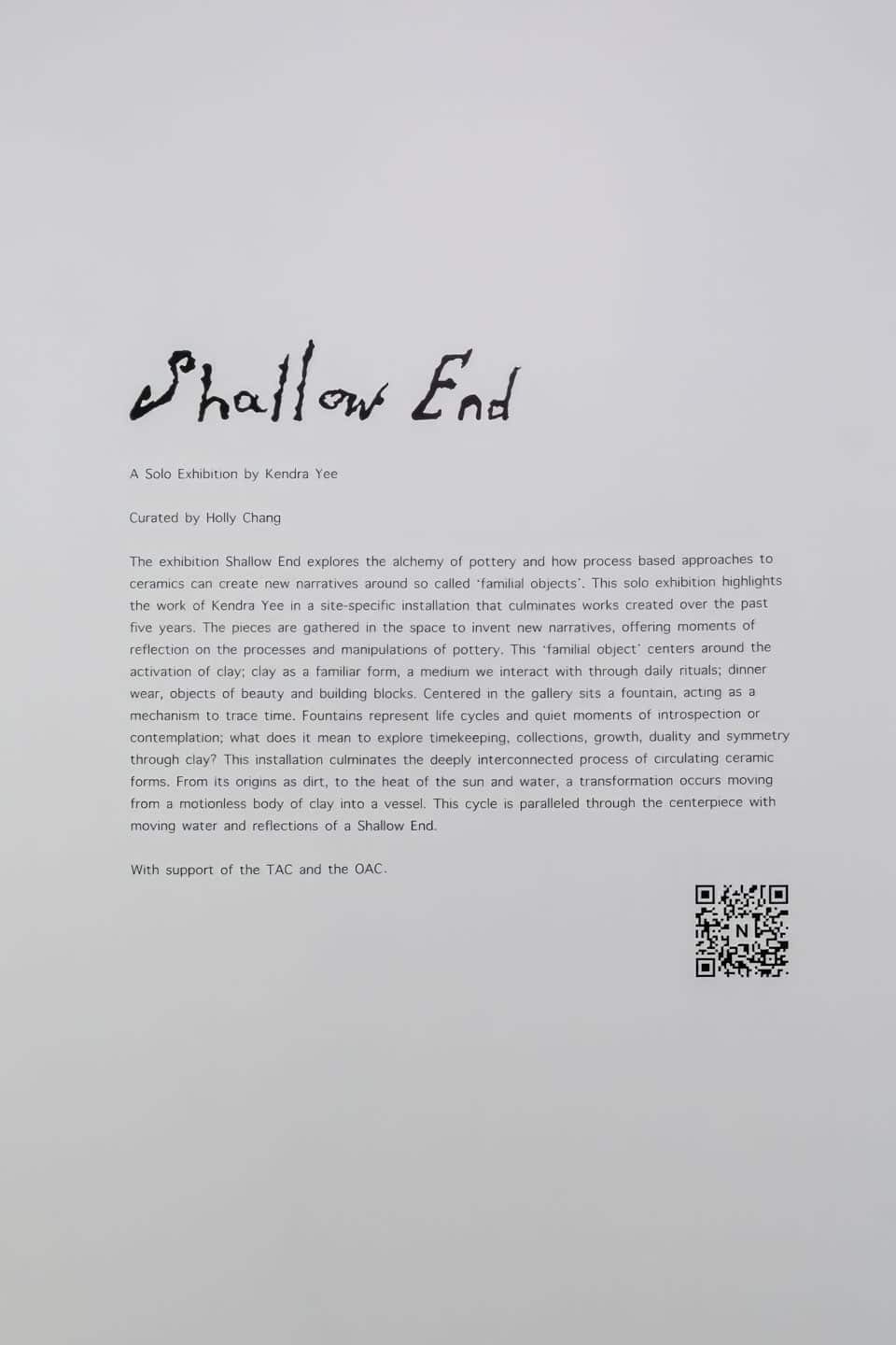 Kendra Yee 'Shallow End' at NAMARA projects